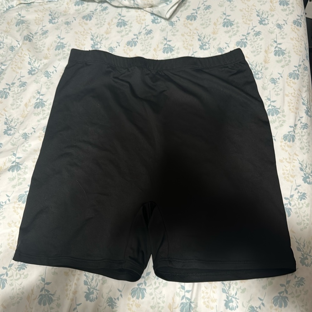 SHEIN black biker shorts